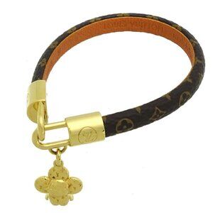LOUIS VUITTON Brown Monogram Charm Bracelet